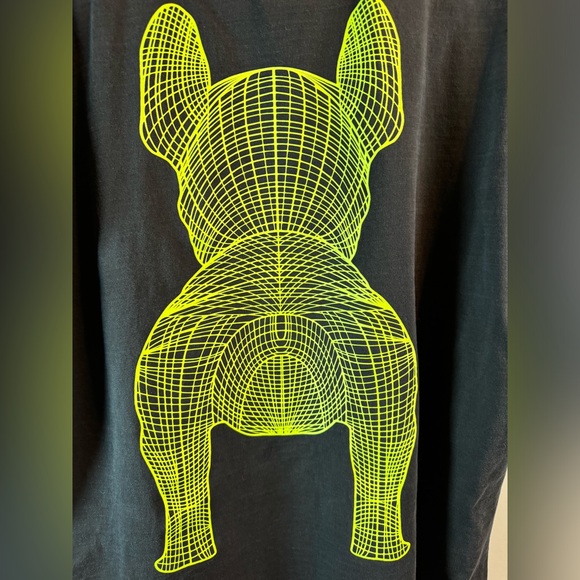 Lifework Big Radog Black /Green T Shirt Size Medium Crew Neck Short Sleeve - Picture 12 of 16